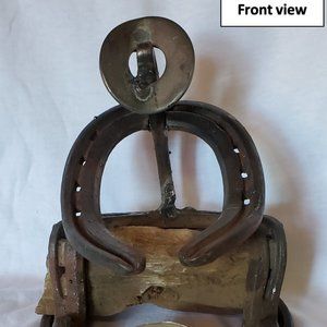 Horseshoe cowboy tealight fire pit